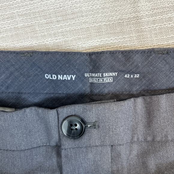 NWT Old Navy Men's 42x32 Ultimate Skinny Built in Flex Gray Pants New - Picture 6 of 8